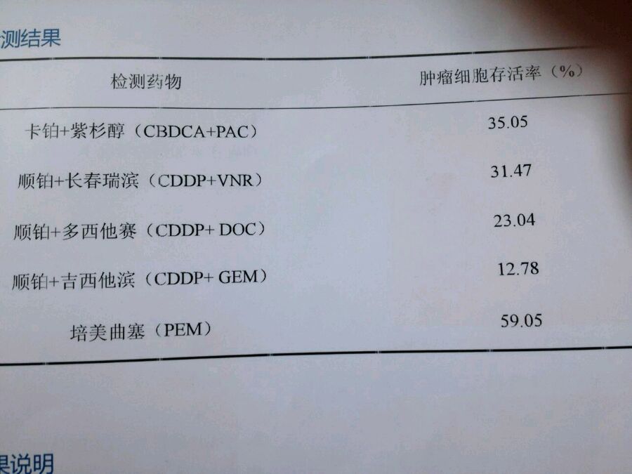 我想问一下，化疗药敏结果为啥大夫都不参考呢?